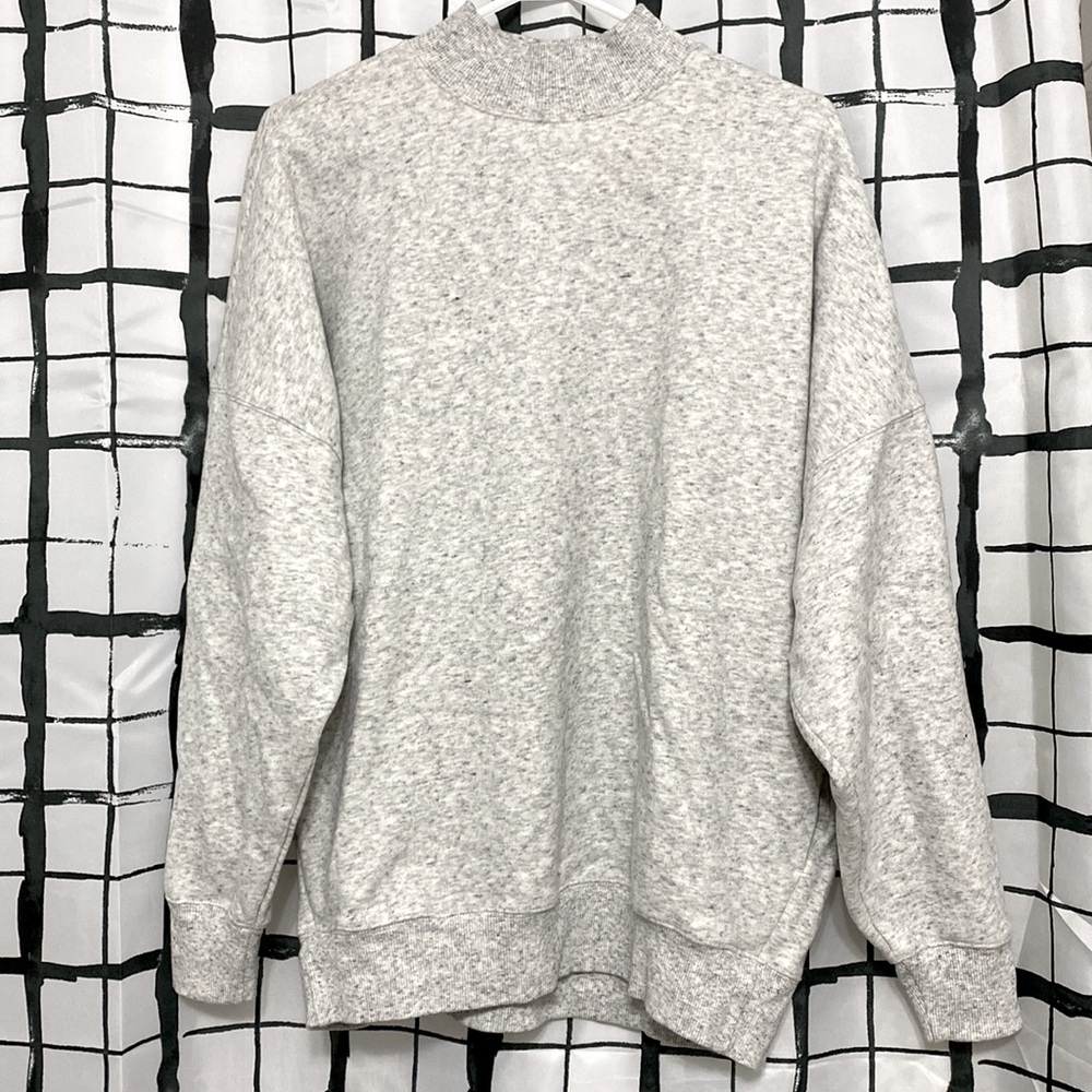 TNA oversized mock neck pullover sweater,